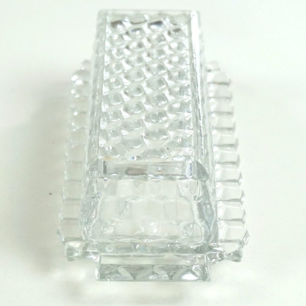 Fostoria Glass Clear American 1/4 Pound Butter Dish & Cover